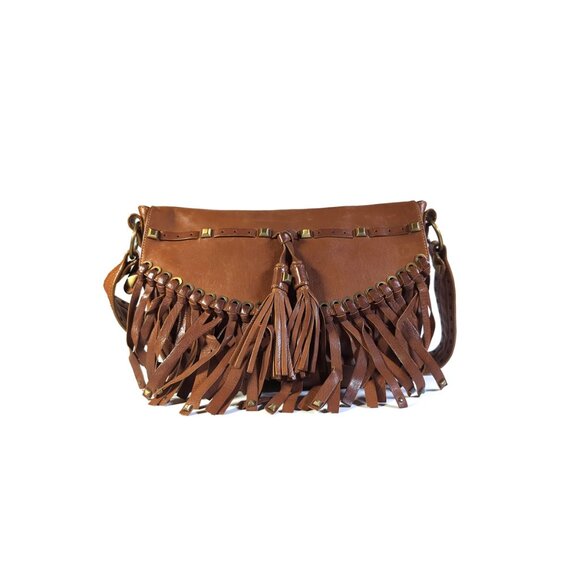 VTG MICHAEL KORS Handbag Cognac Natural Brown Leather Made in Italy - Picture 8 of 8